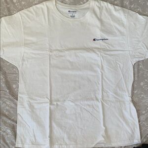 Champion White Short Sleeve Tee Classic Crew